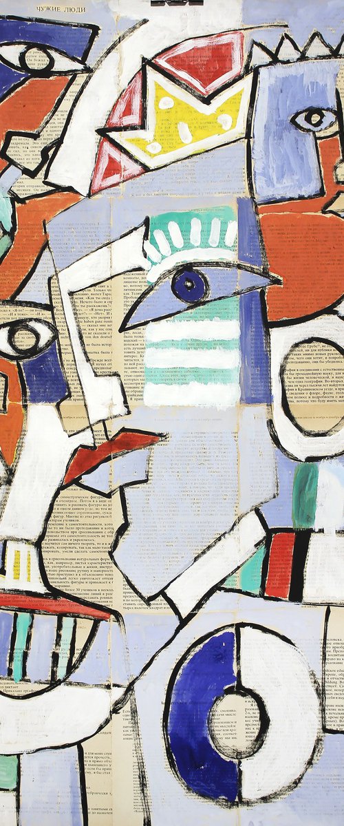 Abstract faces 01 by Marat Cherny