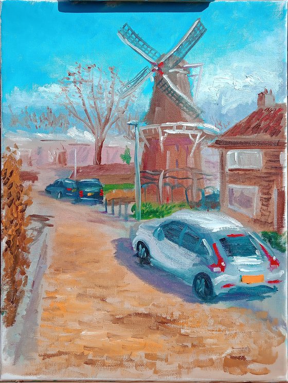 The windmill in Dalen. Plein Air