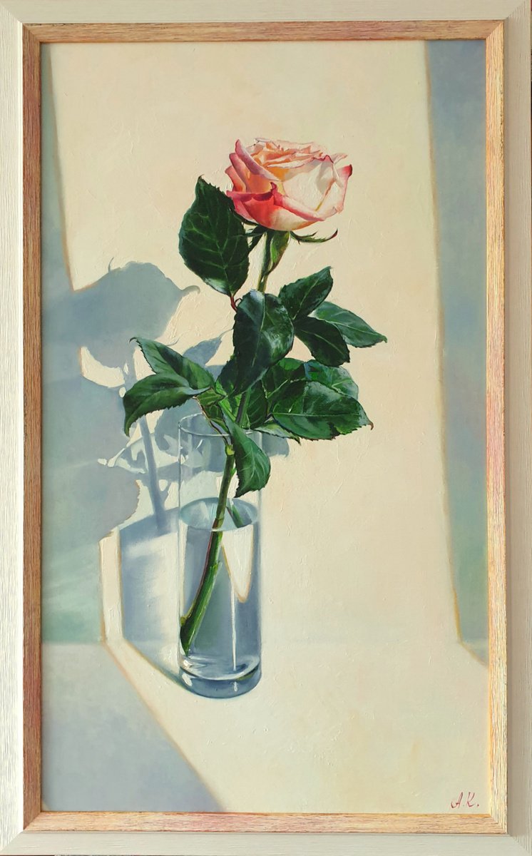 Tenderness and a little passion.  Option number 1)  rose painting 2021 by Anna Kotelnik