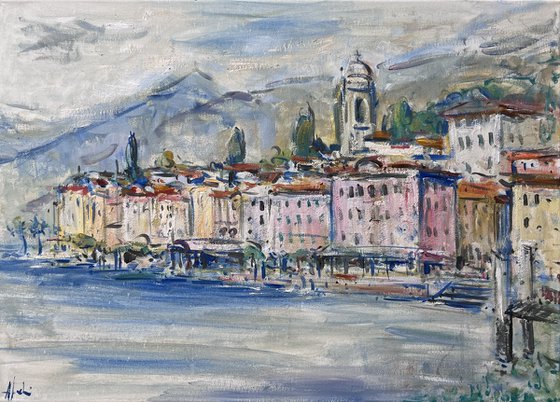 Bellagio Como, oil painting