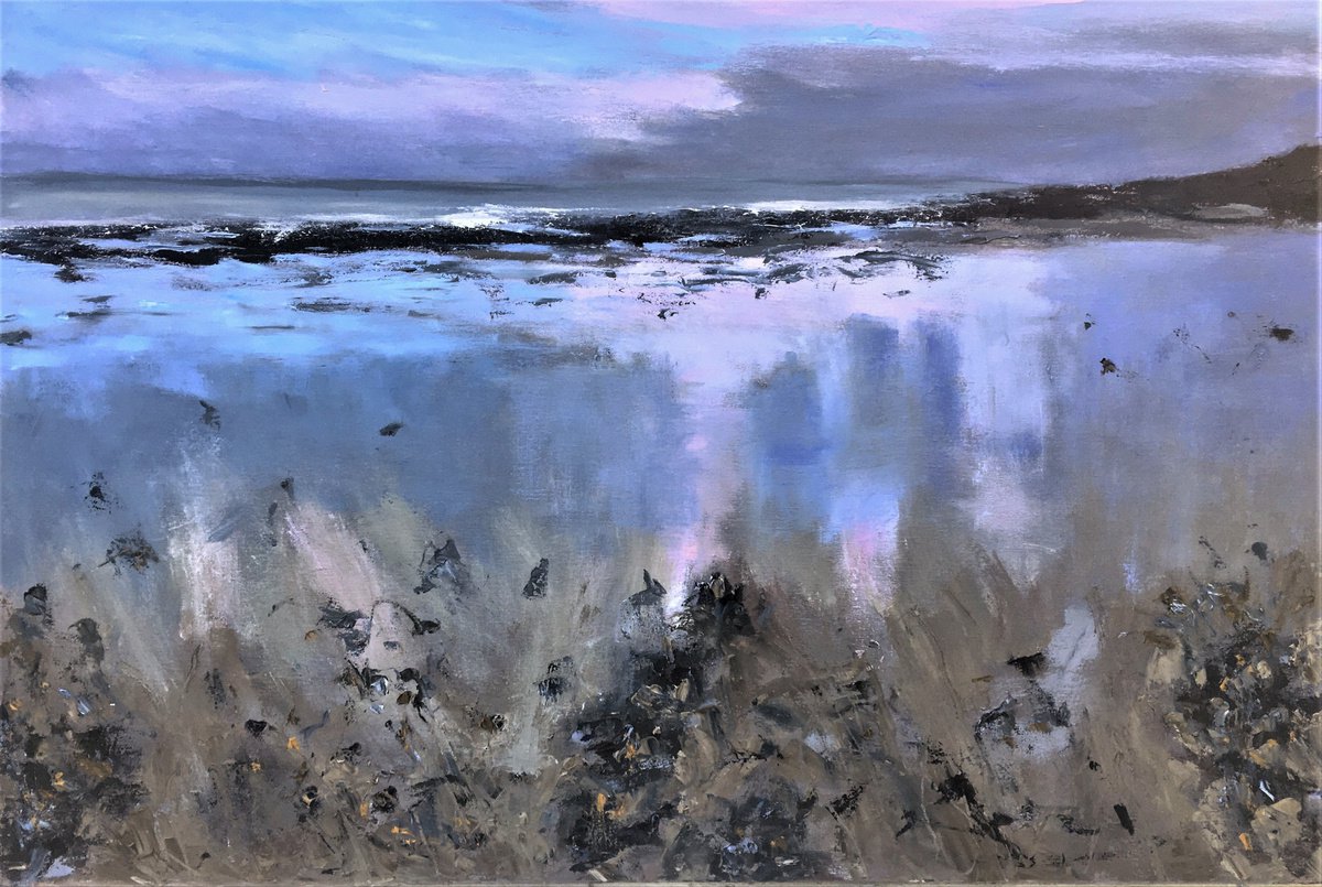 Beach Reflections, Winter by Nikki Wheeler