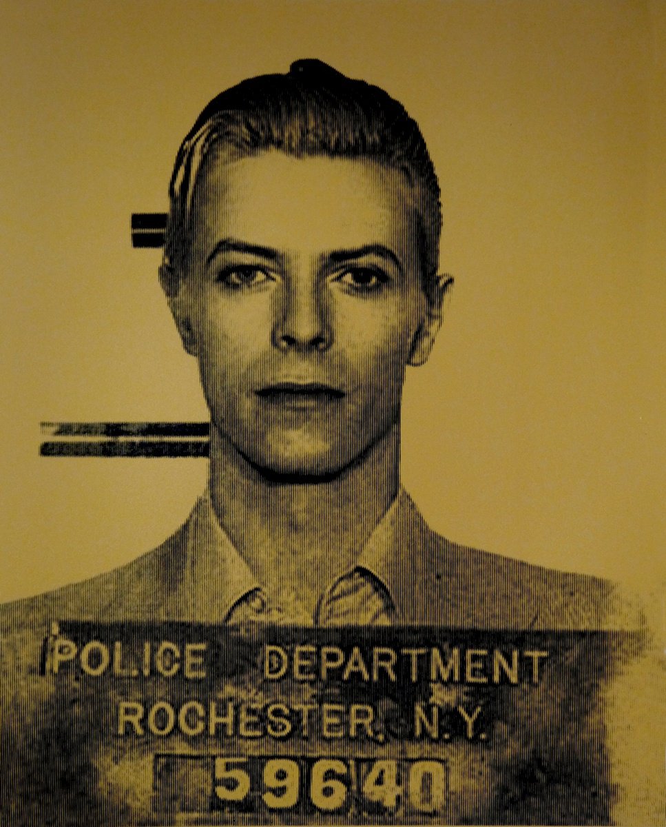 Urban And Pop Screenprint , David Bowie-Gold By David Studwell, 22 X 26, Artwork For Sale On Artfinder
