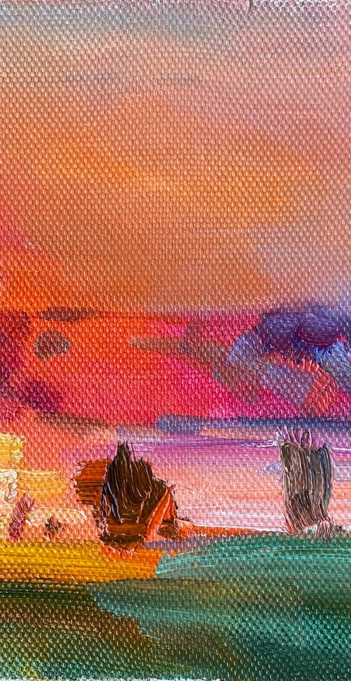 Red sunset by Nataliia Nosyk