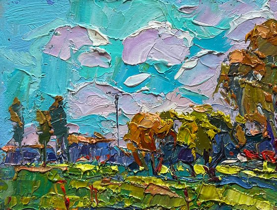 Near the village lake