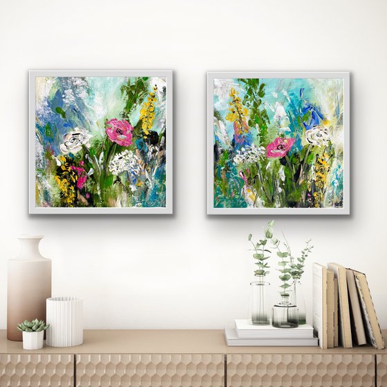 The Colours of Spring - Diptych