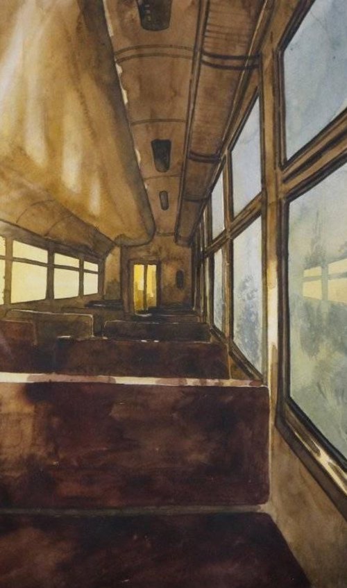 "Rays of God" 2021 Watercolor, paper 42x60 by Eugene Gorbachenko