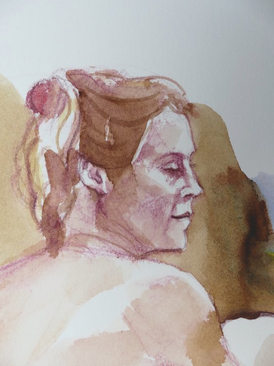 Seated female nude