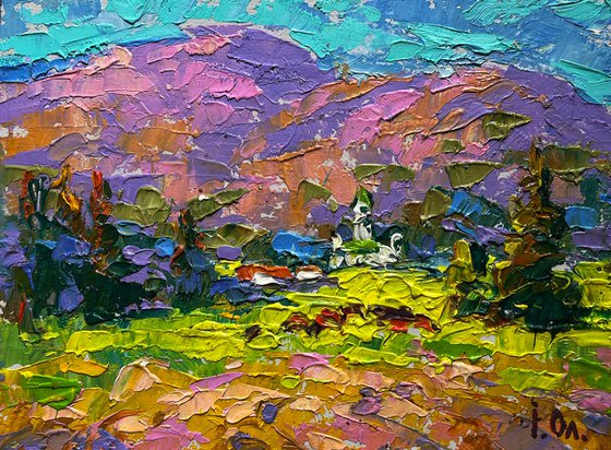 In the mountain fields