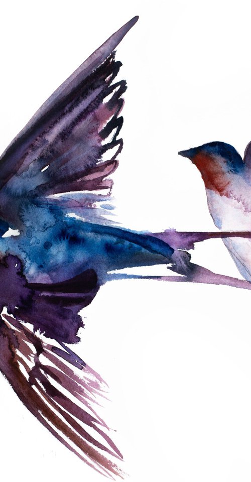 Swallows in Flight No. 39 by Elizabeth Becker