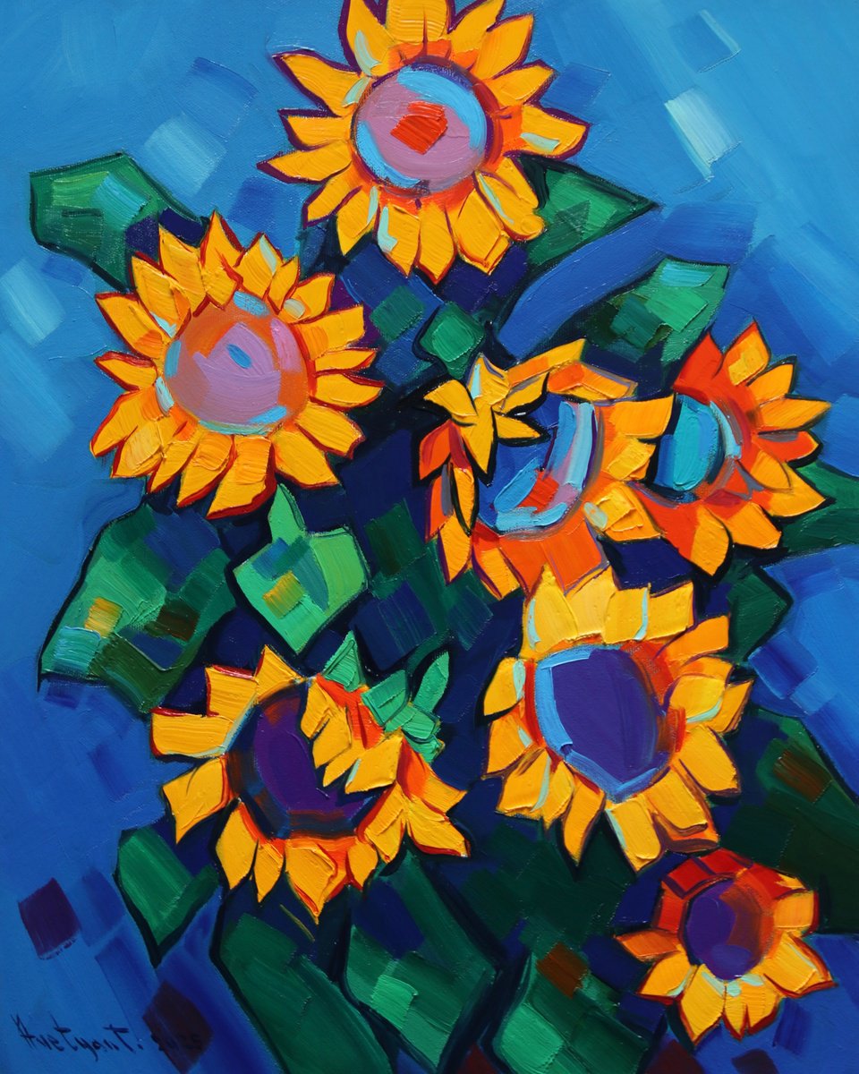 Sunflowers By Tigran Avetyan, 16 X 20, Artwork For Sale On Artfinder