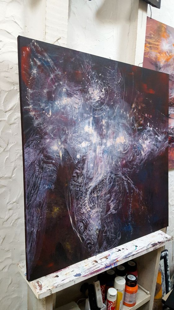 Fascinating way to paint still life like cosmic energy explosions Oneiric Sublime art signed by romanian master Kloska