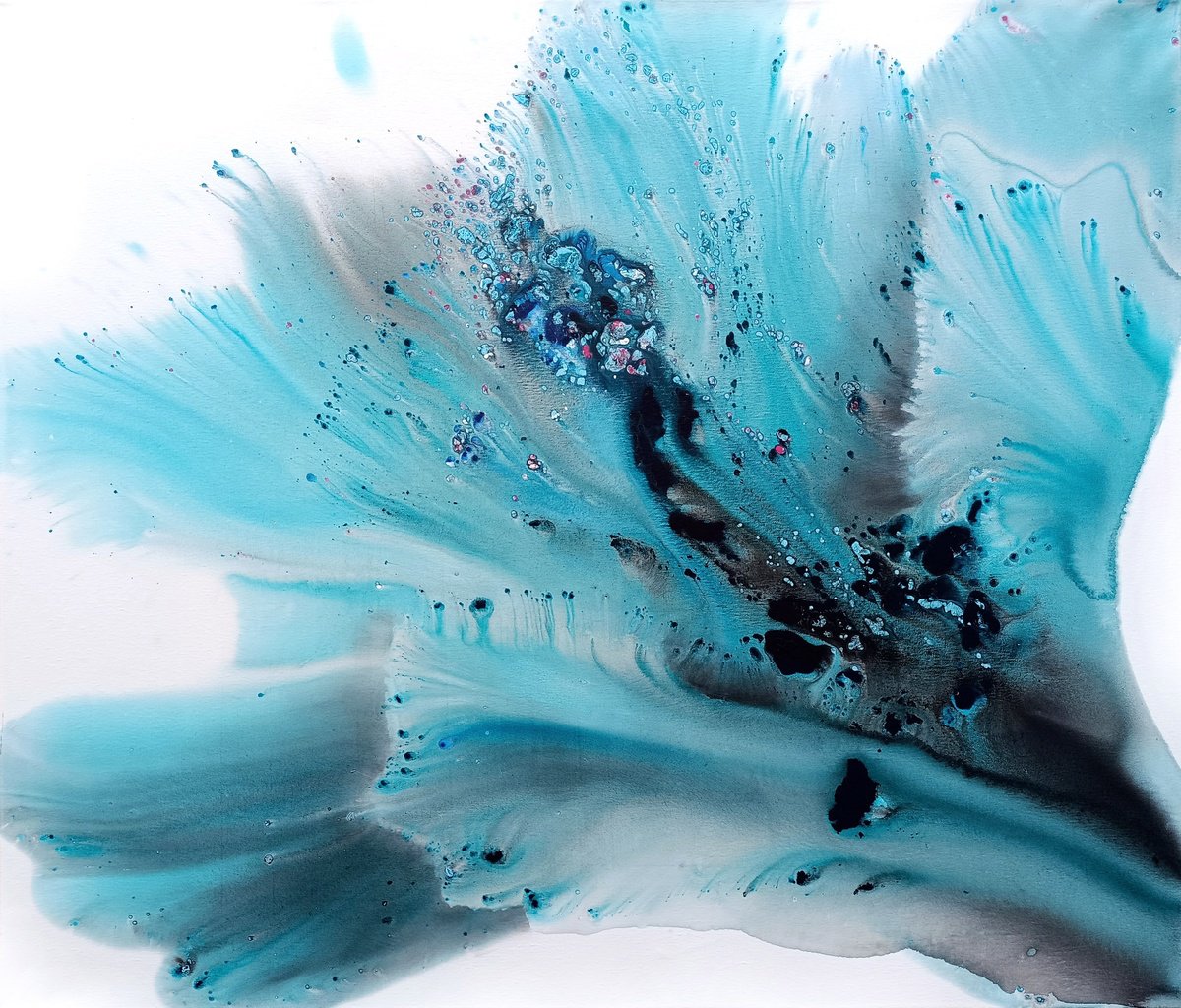 Organic Abstract Acrylic Painting By Muriel Napoli, 55 X 47", Nature 413, Original Artwork