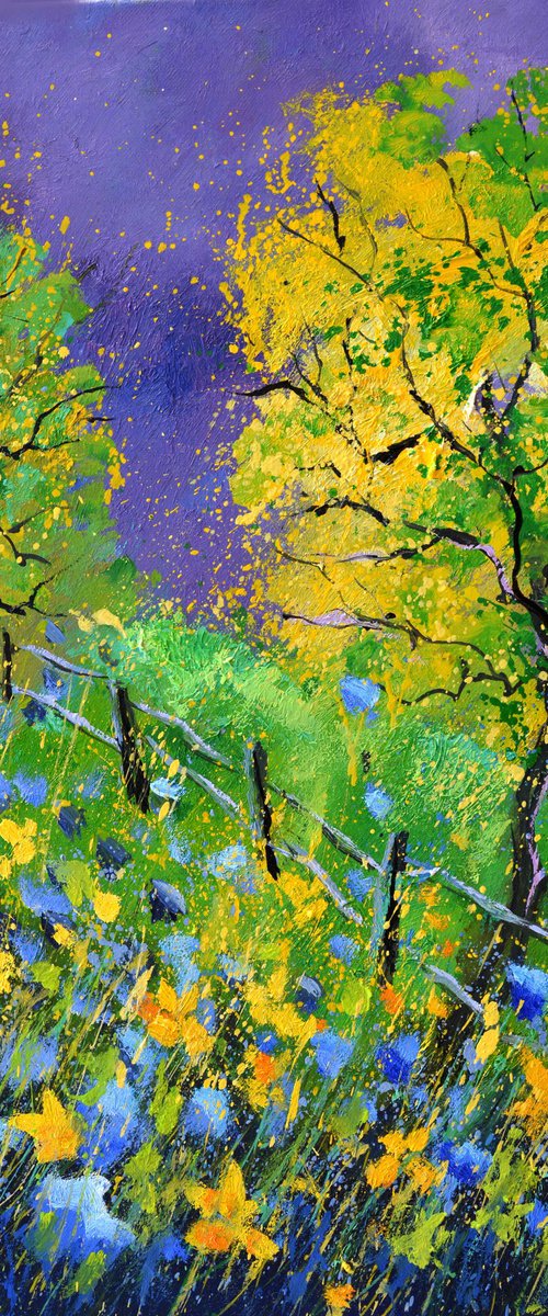 Two trees in summer by Pol Henry Ledent