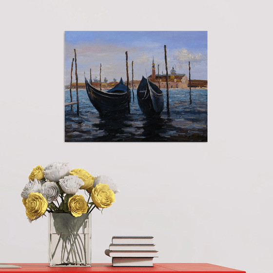 Boats In Venice - Venice painting