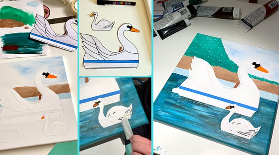 Swan Boat (With Swan)