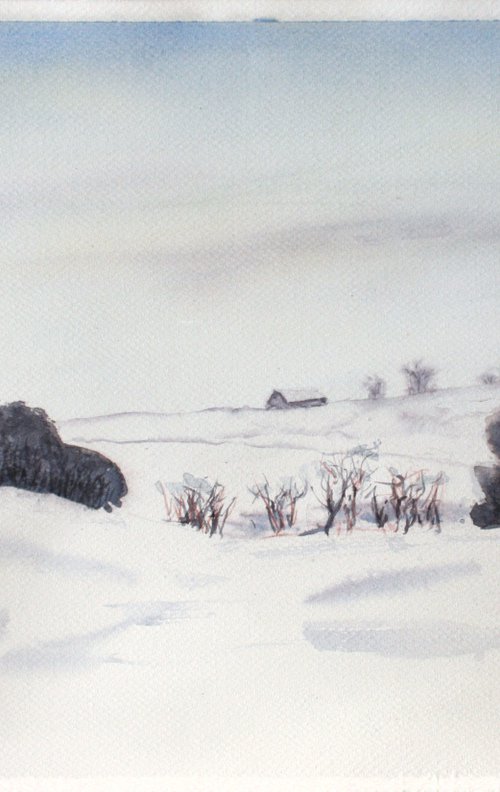 Winter day... /  ORIGINAL PAINTING by Salana Art Gallery