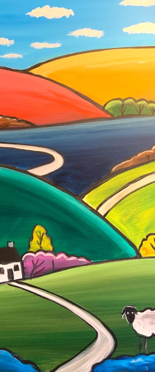 Happy Colourful Hills by Aisha Haider