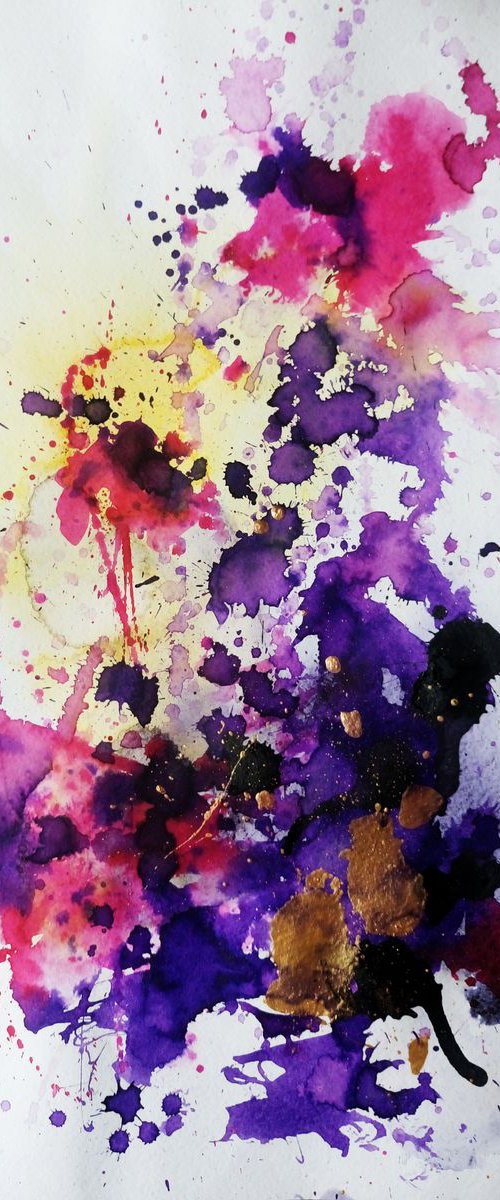 Abstract. 16 - ORIGINAL WATERCOLOUR AND INK ABSTRACT PAINTING. by Mag Verkhovets