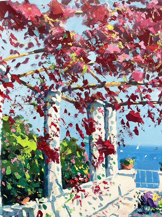 Ravello Oil Painting - Amalfi Coast