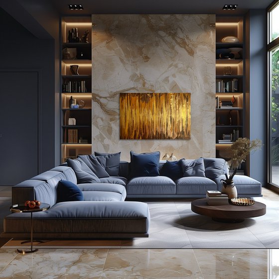 Golden Fire 60x90x2 cm