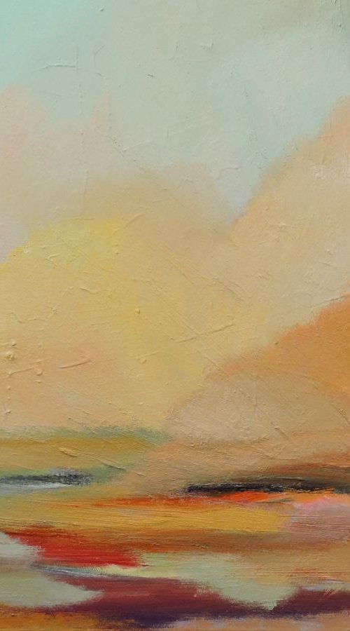 Afternoon Landscape. Large painting, 30" x 40". (2017) by Veta  Barker