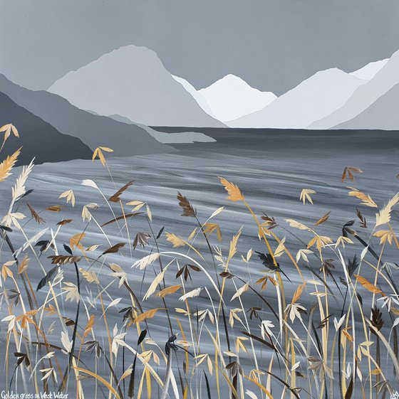 Golden Grass on Wast Water, The Lake District