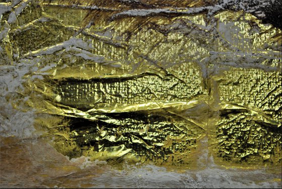 Golden Landscape  - Abstract Art - Acrylic Painting - Canvas Art - Framed Painting - Abstract Painting - Industrial Art