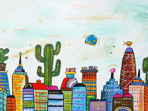 Big Cactus City by Maria Luisa  Azzini
