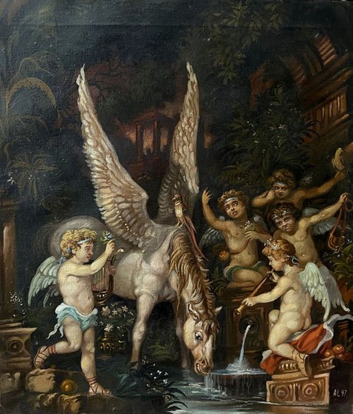 Pegasus and Cupids by Oleg and Alexander Litvinov