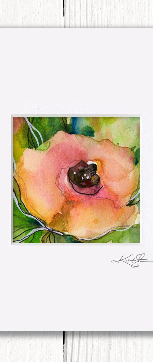 Little Dreams 34 - Small Floral Painting by Kathy Morton Stanion by Kathy Morton Stanion