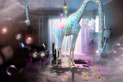 Indoor Giraffe by Vanessa Stefanova
