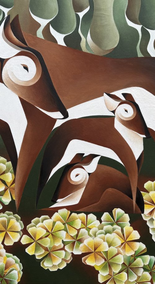 Mother deer by Kristina Saudinyte