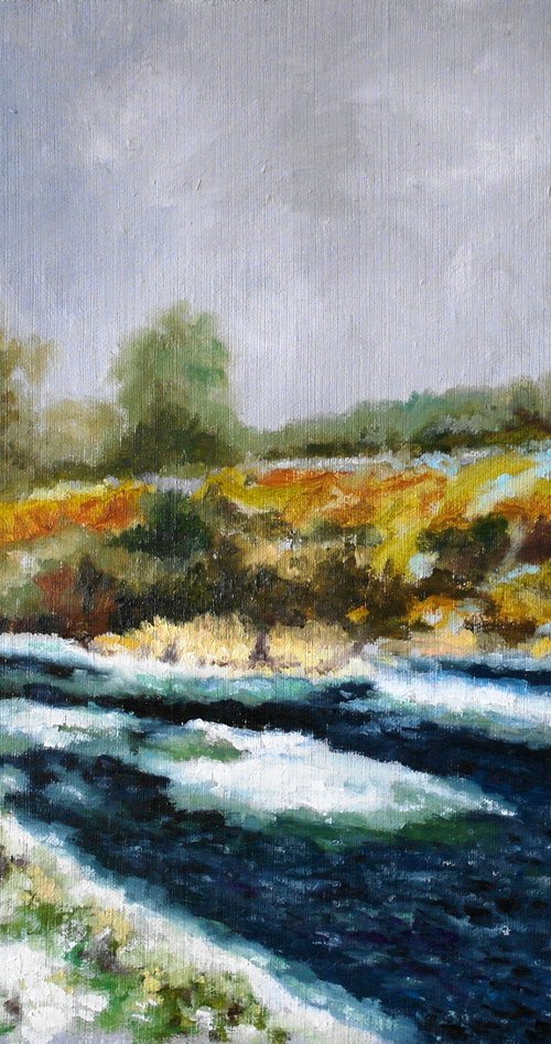 River, First Snow by Juri Semjonov