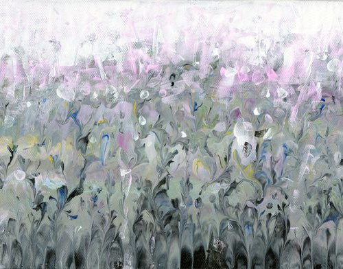 Misty Morning Meadow  -  Abstract Meadow Flower Painting  by Kathy Morton Stanion by Kathy Morton Stanion