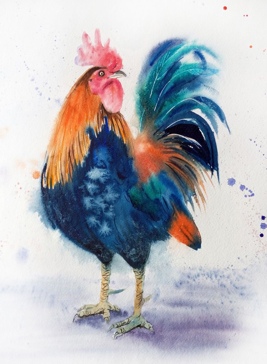 «the Boss» - Rooster - Country Decor - Farm Art 