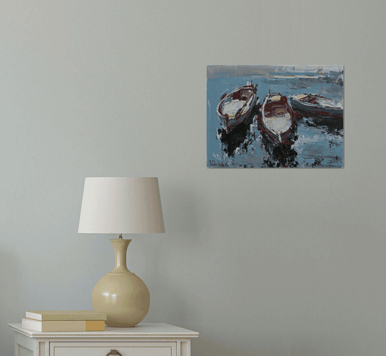 Boats - Original acrylic painting