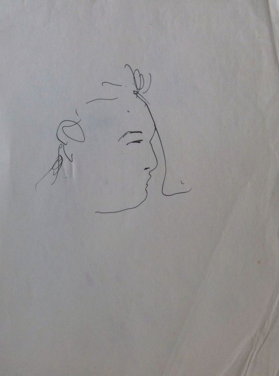 Minimalist Portrait, Picasso style, 24x32 cm