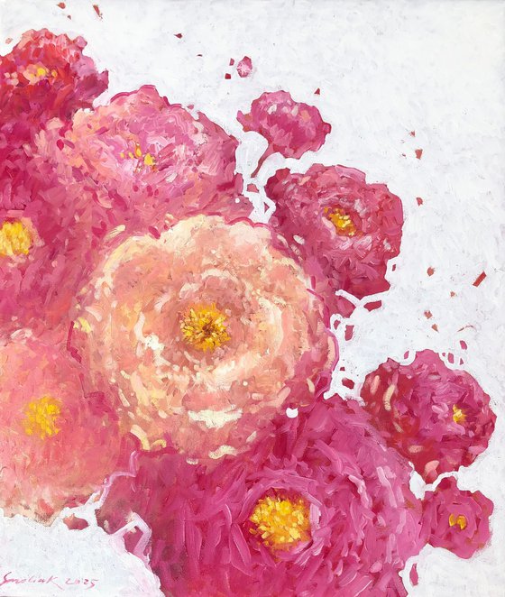 Colourful peonies