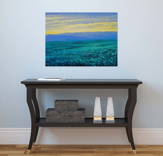 Green Field at Sunrise  60x80cm