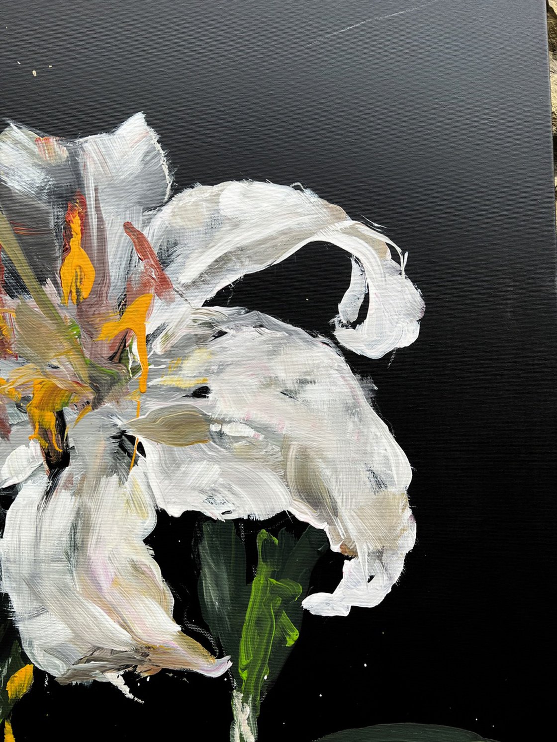 Original Acrylic Painting - Lily Flowers by Rosi Roys