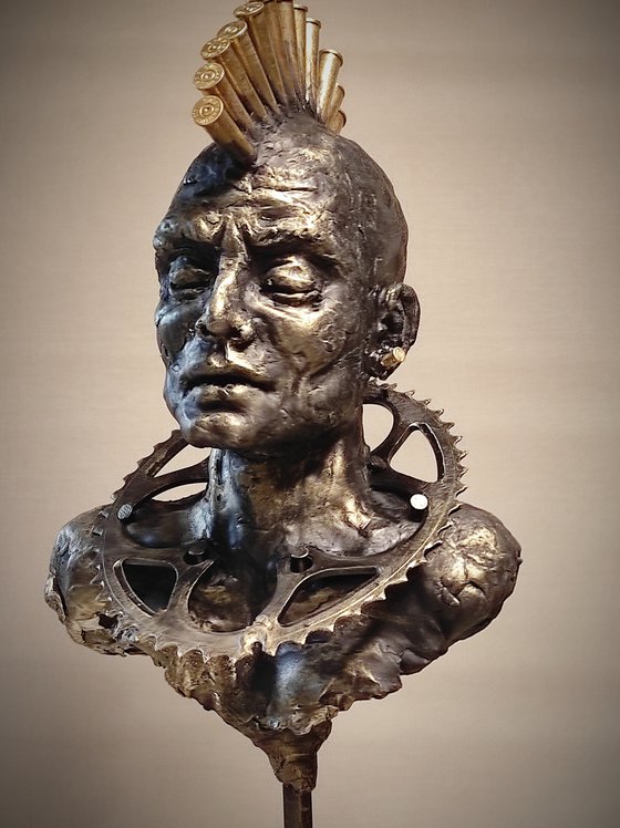 "Centurion I" Unique mixed media sculpture