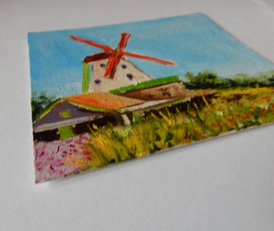 Wind mill (3) in Zaanse Schance, Holland.