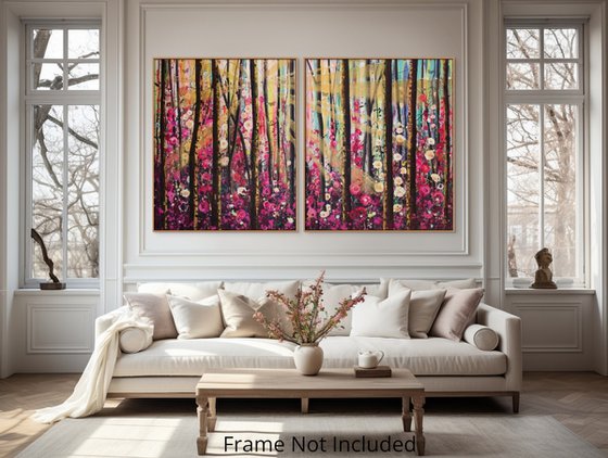 Enchanted - Large painting (Diptych)