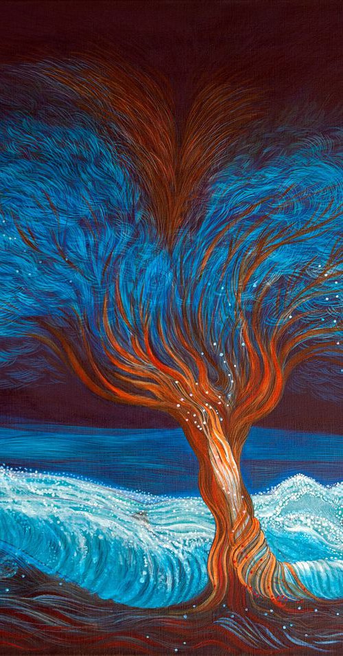Earth Receiving Night's Blossom by Phyllis Mahon