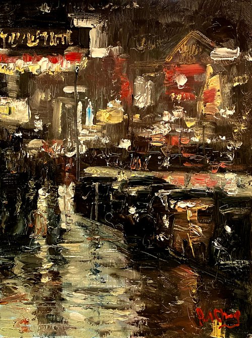 Rain Busy Street by Paul Cheng