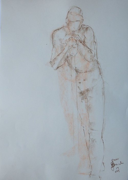 male figure drawing by Baden French