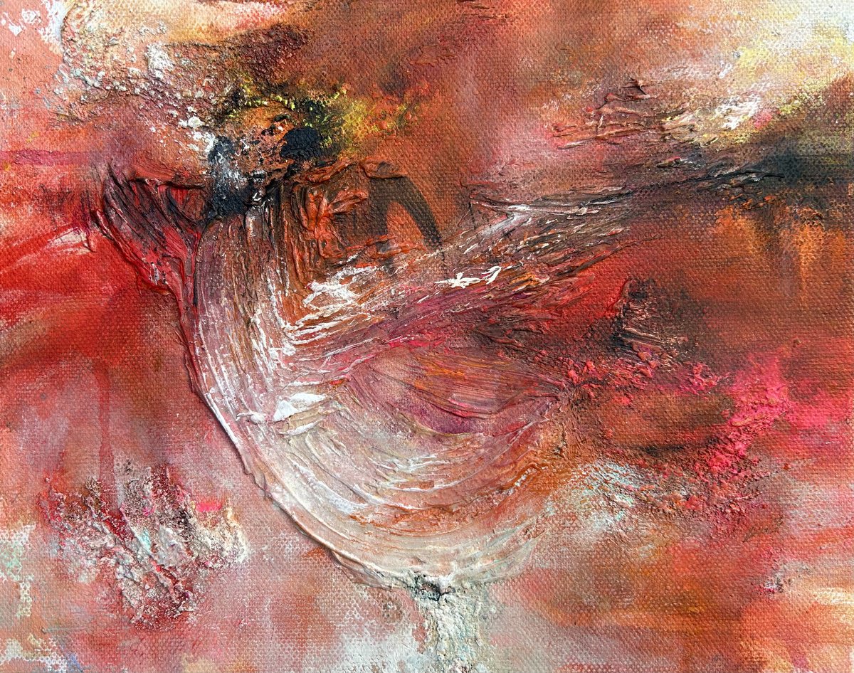 Organic Abstract Painting By Katja Wittmer, 10 X 8", Pink Dream, Original Artwork