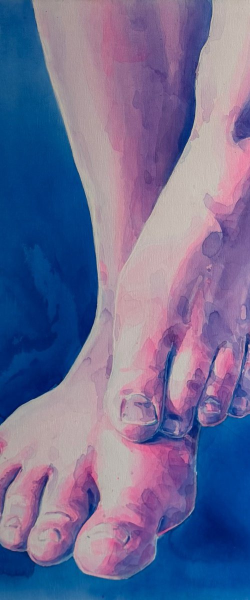 I Will Wait а deep blue by Alina Lobanova