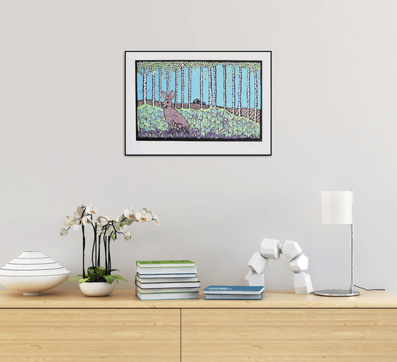 Hare and Bluebells