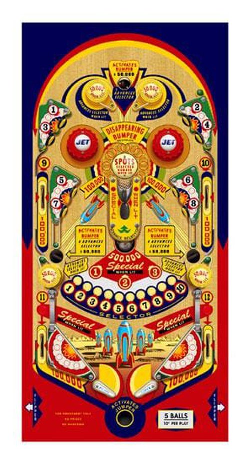 Rocket Pinball Board by Terry Pastor